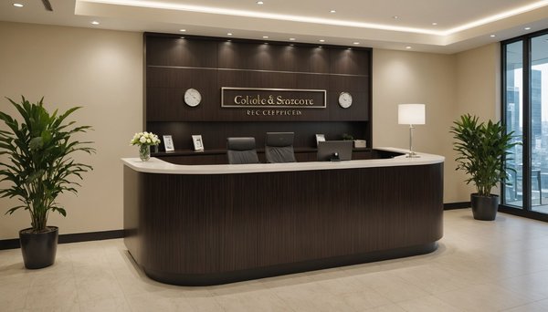 La banque d'accueil professionnelle : élégance et efficacité