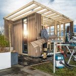 General Woodworker Building Elegant and Modern Garden Shed